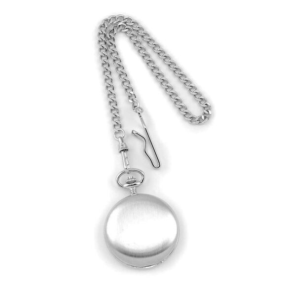 Charles Hubert Stainless Off White Dial Super Slim Pocket Watch - Picture 3 of 4